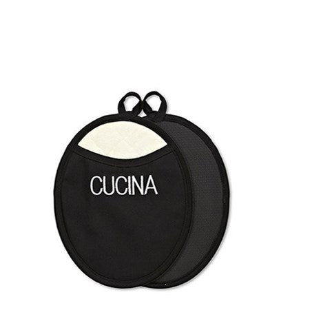 Cucina Black Potholder - s/2
