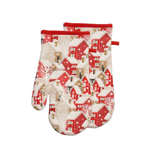 Winter Village Oven Mitts