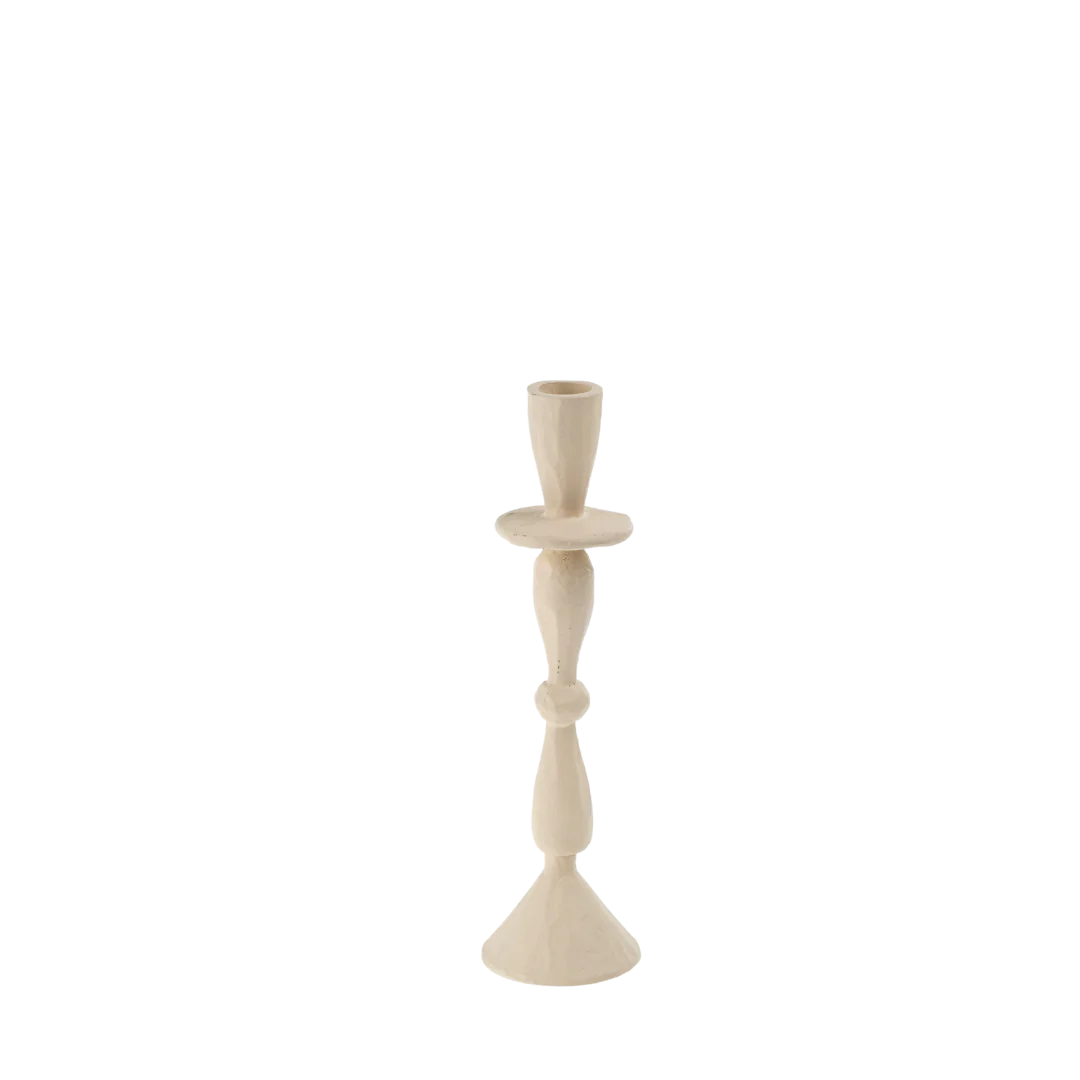 Imani White Candle Holder - Small