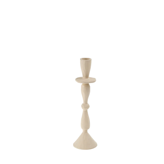 Imani White Candle Holder - Small