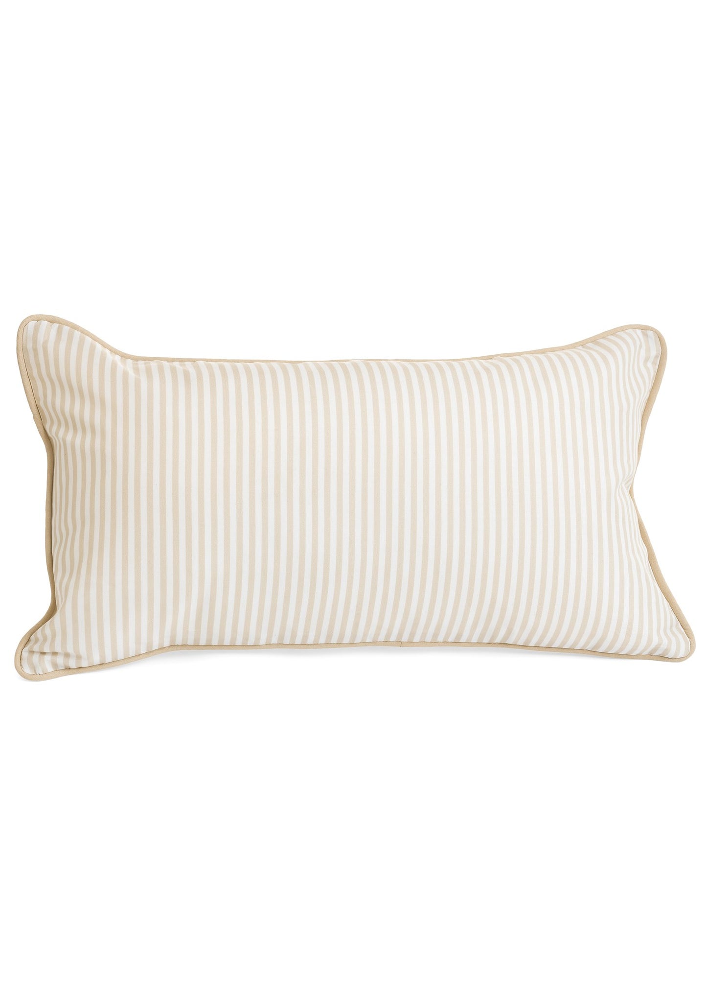 Beige/White Striped Cushion