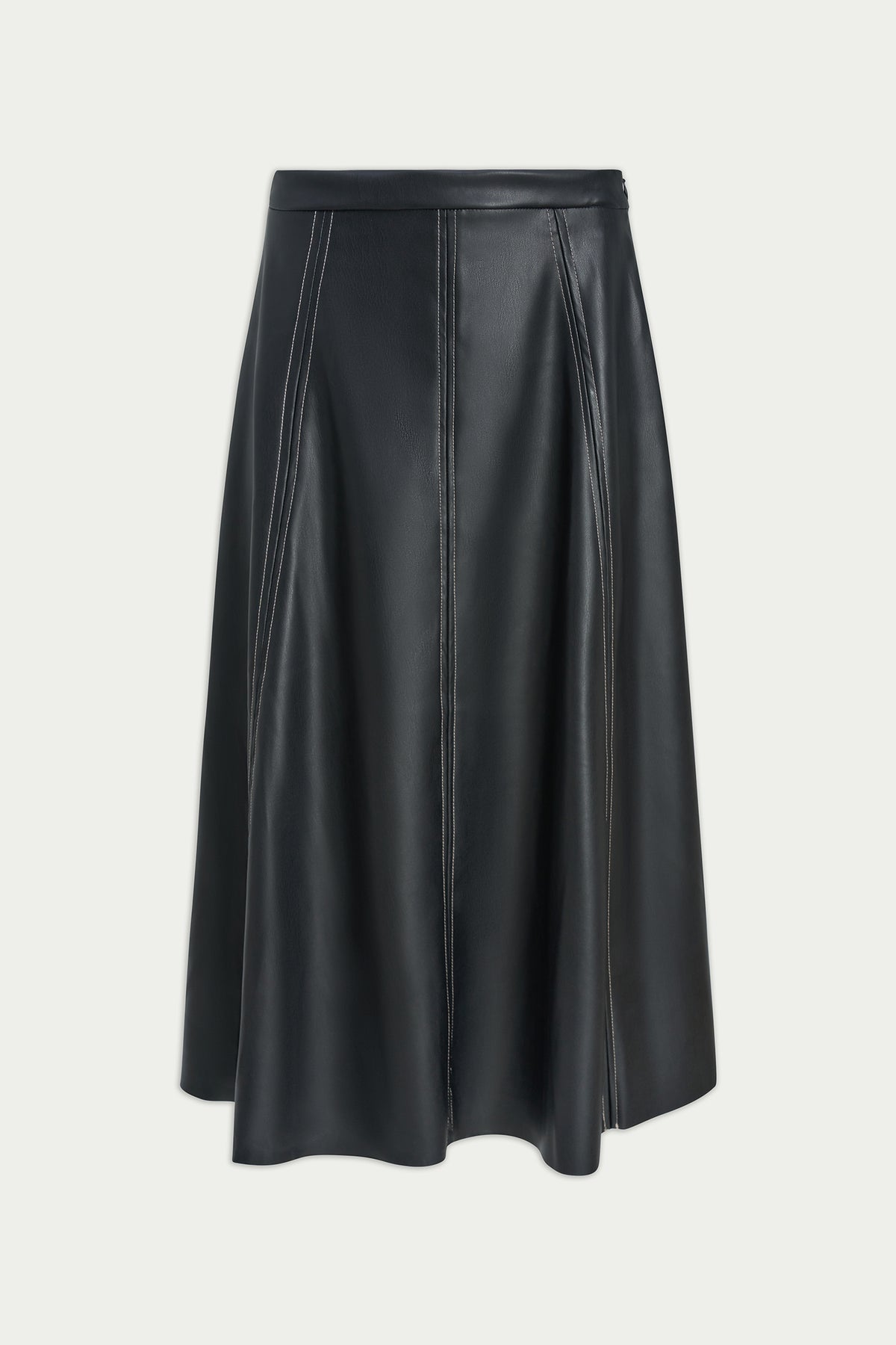 Pleather A Line Skirt