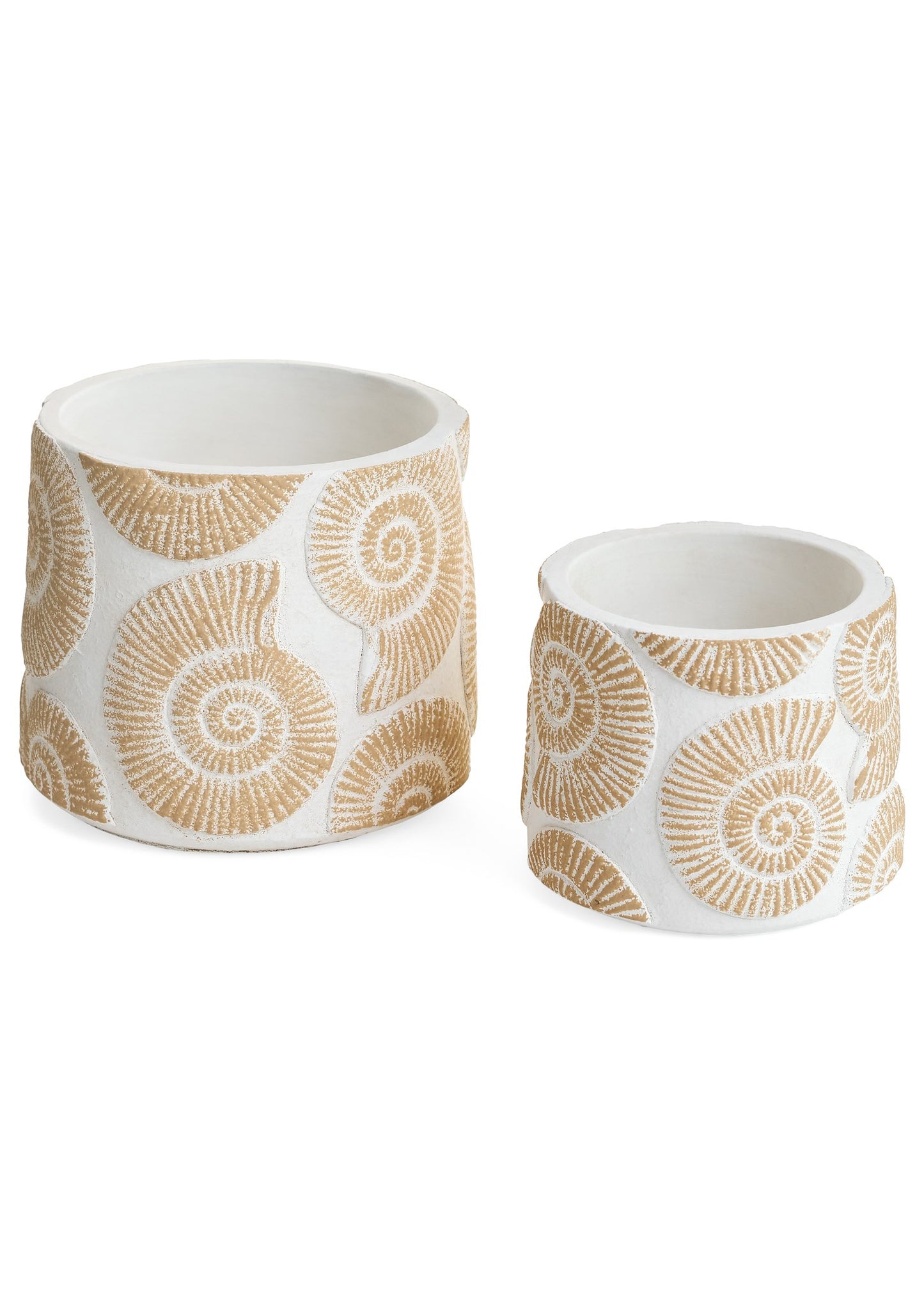 Shell Beige Cement Planter