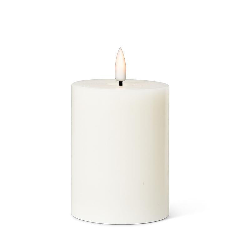 Cream LED Pillar Candle - 3"x4"