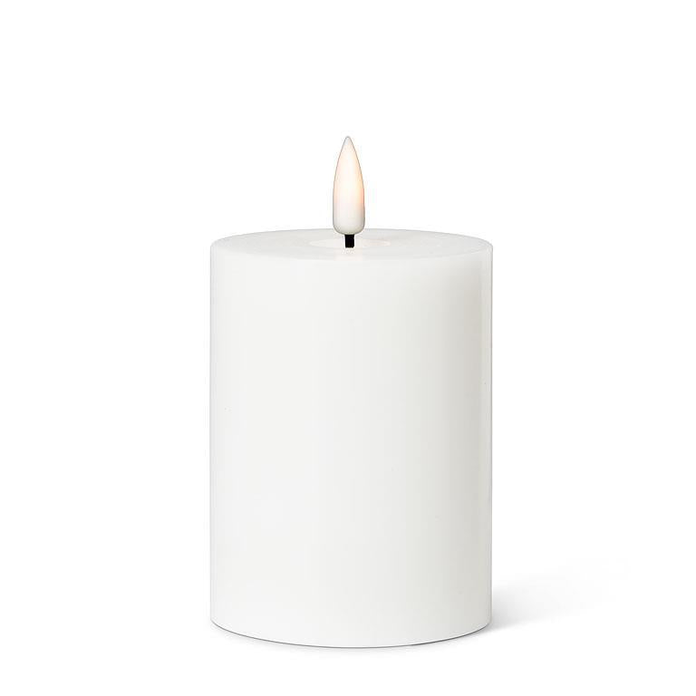 White LED Pillar Candle - 3"x4"