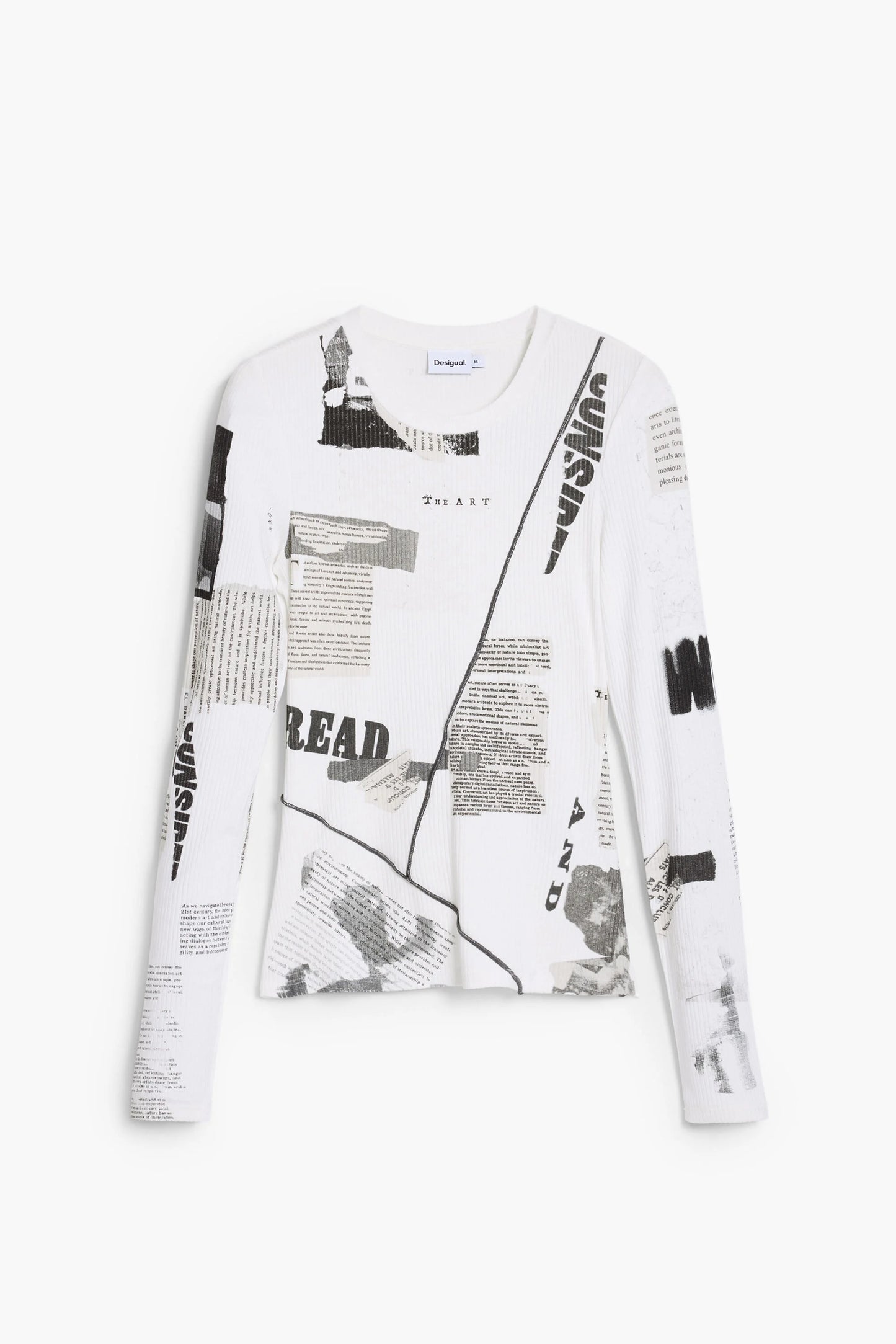 Ribbed Newsprint Top