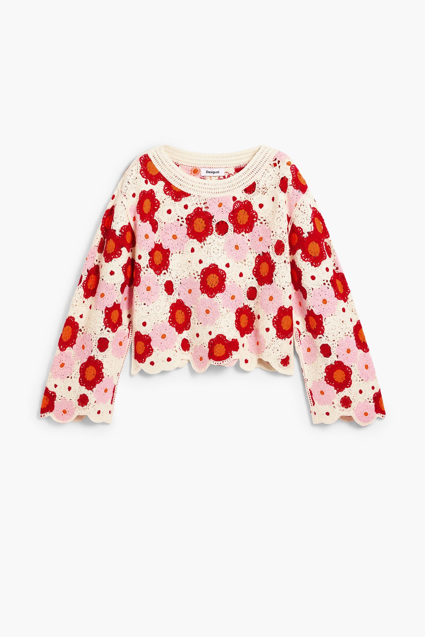 Floral Crochet Sweater