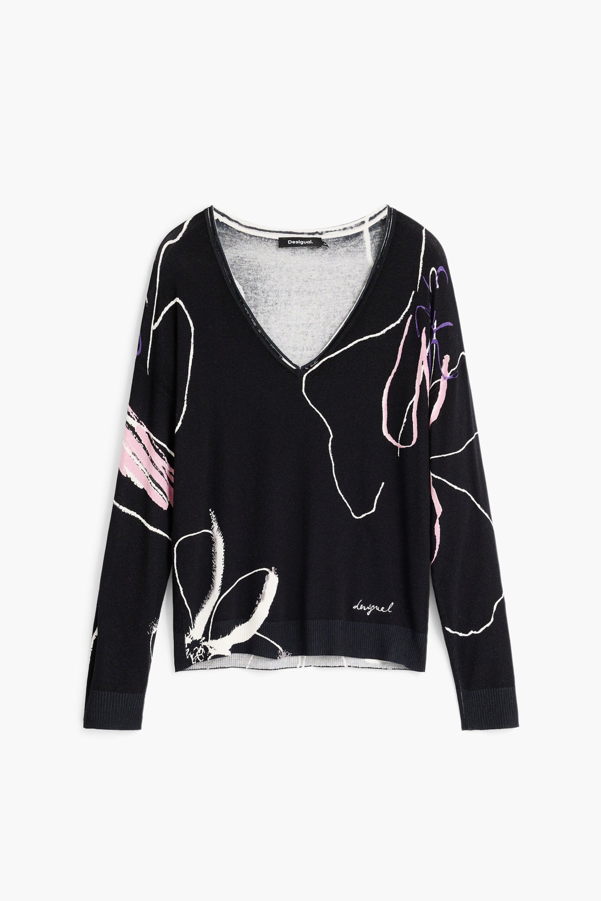 Floral Print Sweater