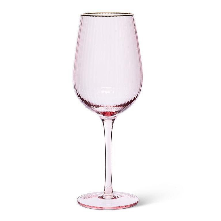 Pink Optic Wine Glass