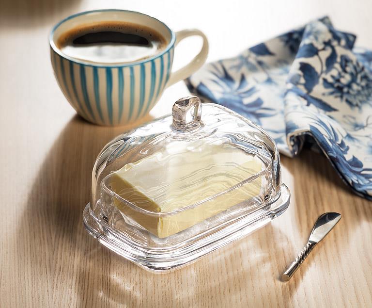 Glass Covered Butter Dish
