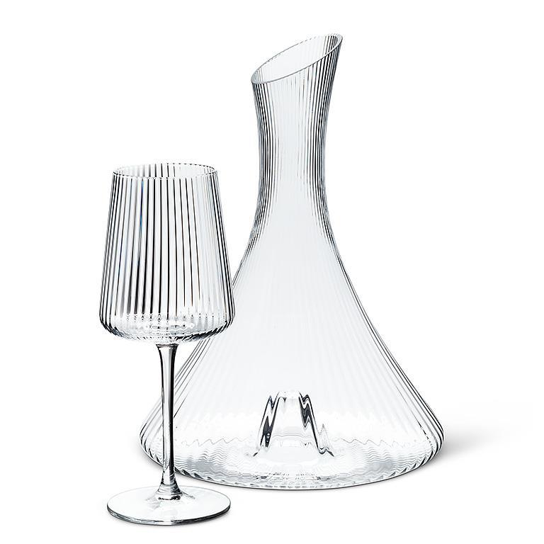 Optic Glass Wine Carafe