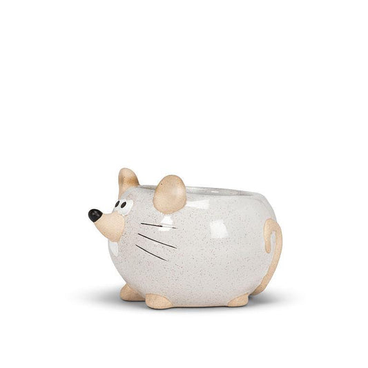 White Mouse Pot