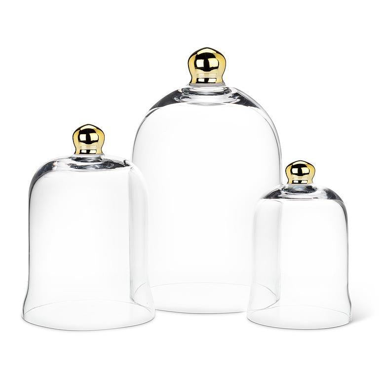 Bell Cloche w/Gold Knob