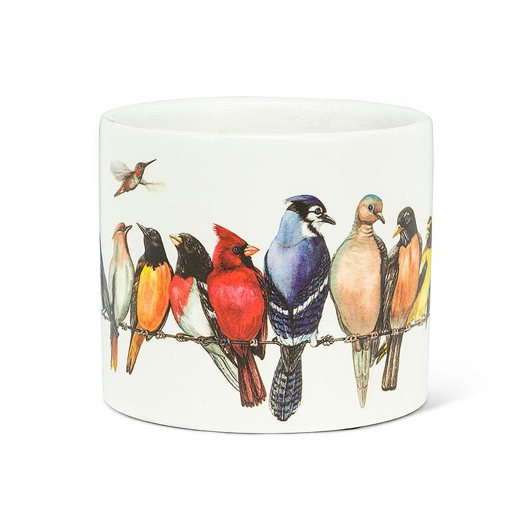 Birds On Wire Pot