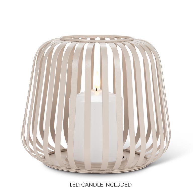 Cage LED Lantern Cream