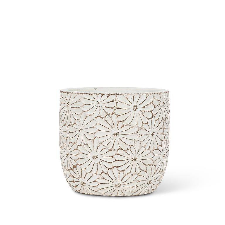 White Daisy Planter