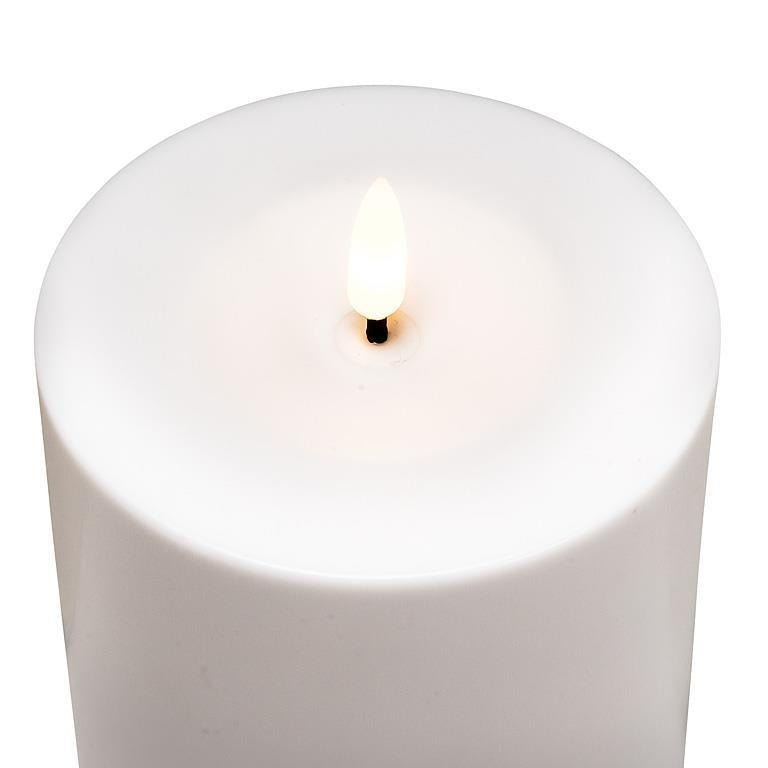 Rainlite LED Outdoor Candle - White - 8"