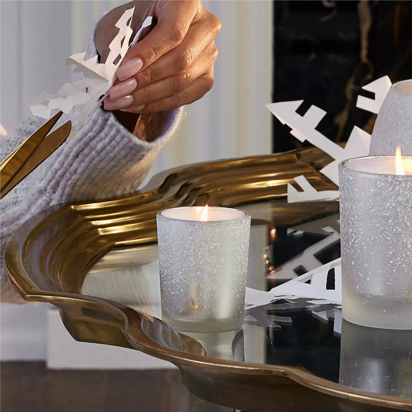 Fraser Fir Flocked Votive