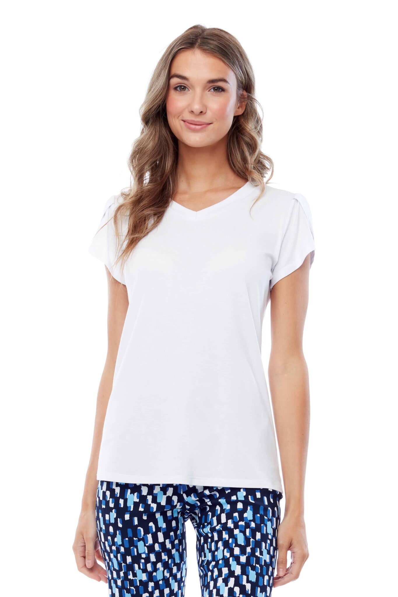 v-neck-petal-short-sleeve