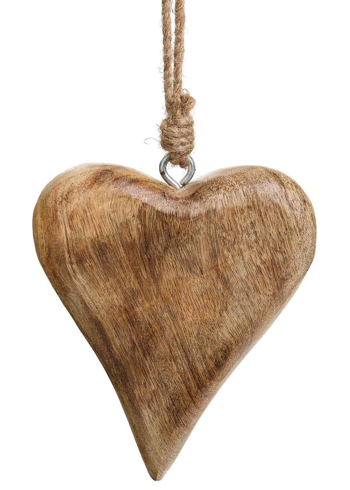 Mango Wood Heart Ornament