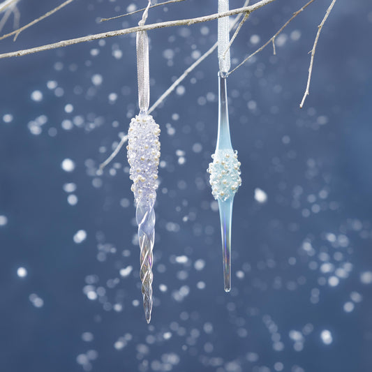Glass Icicle Ornament