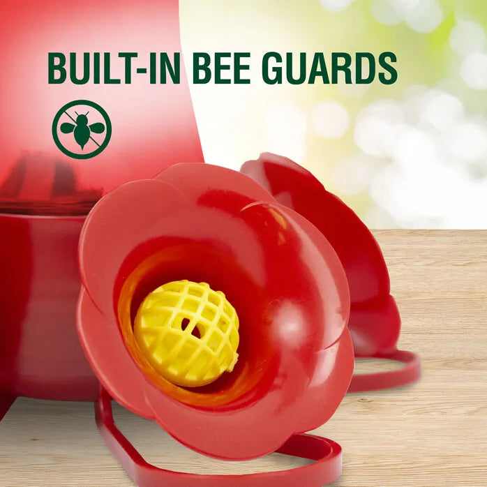 Pinch waist glass hummingbird feeder