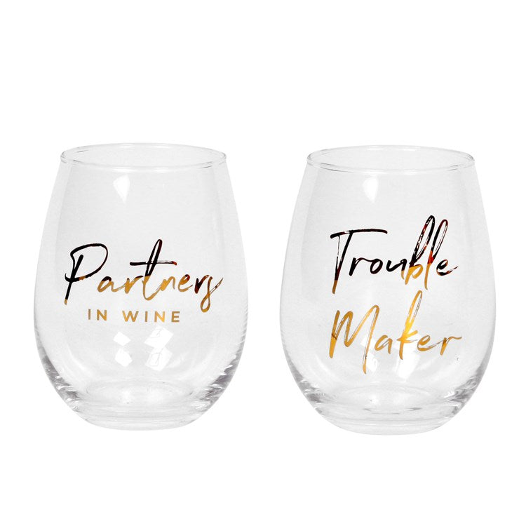 Partners in Wine Glass