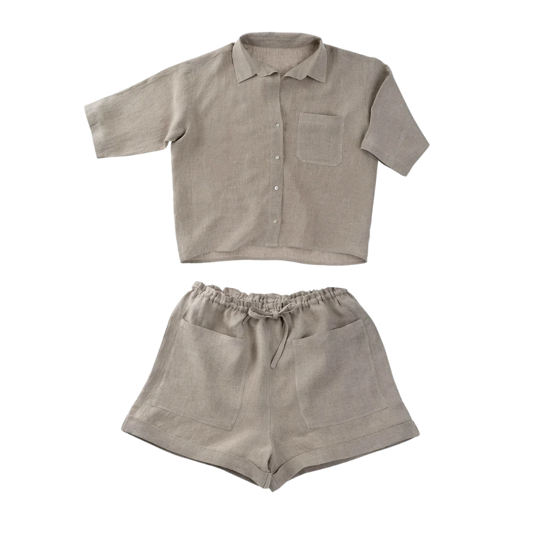 Natural O/S Set Linen Lounge