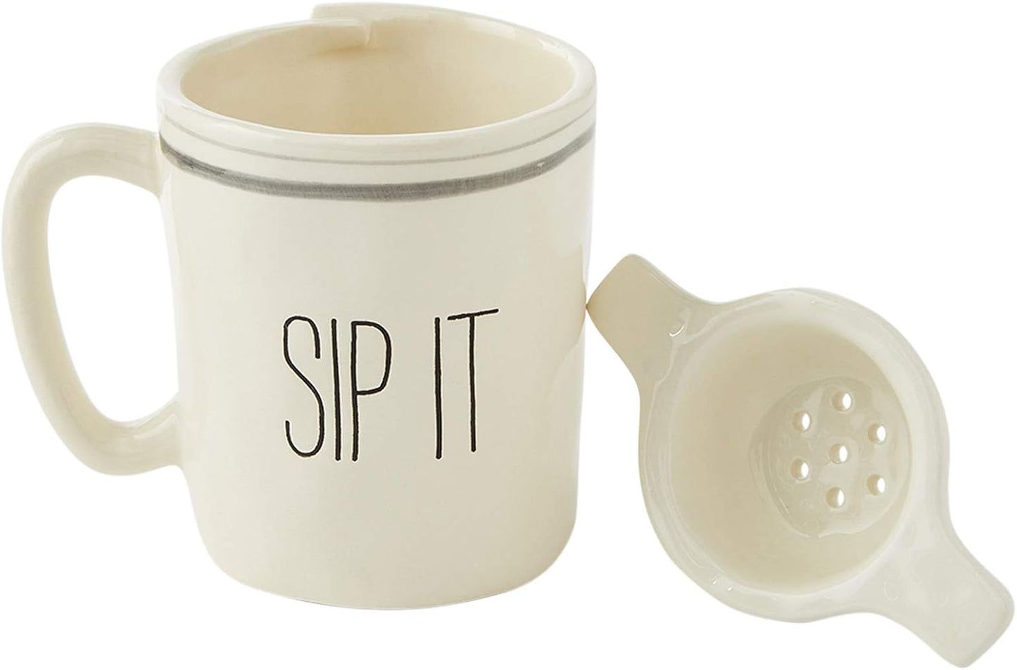"Sip It" Mug and Tea Strainer