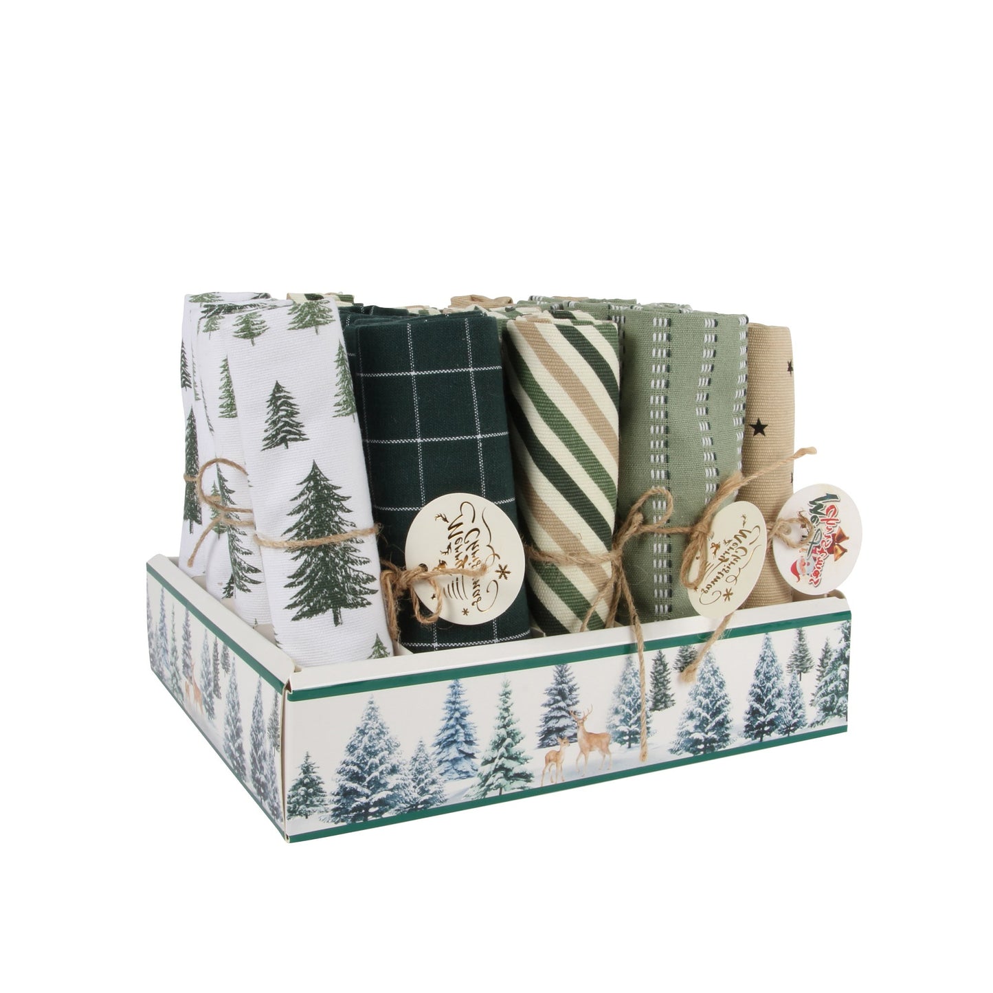 Winter Green Tea Towel