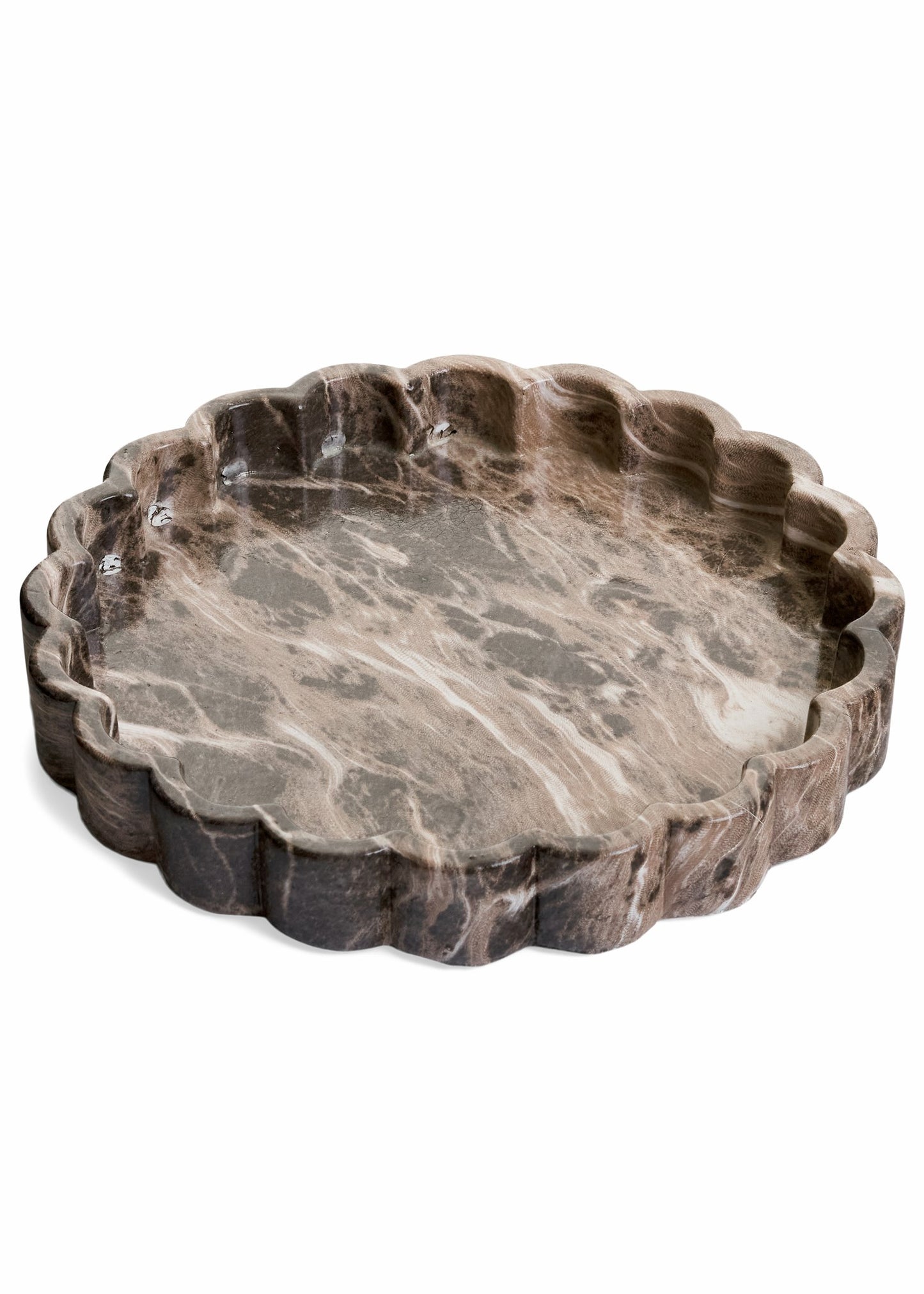 Marble Scalloped Tray