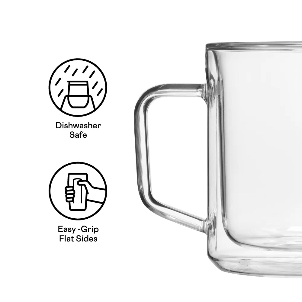 Glass Mugs - 2 pack