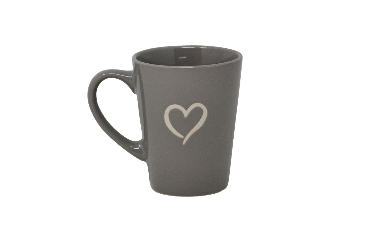 Grey Mug w/Heart