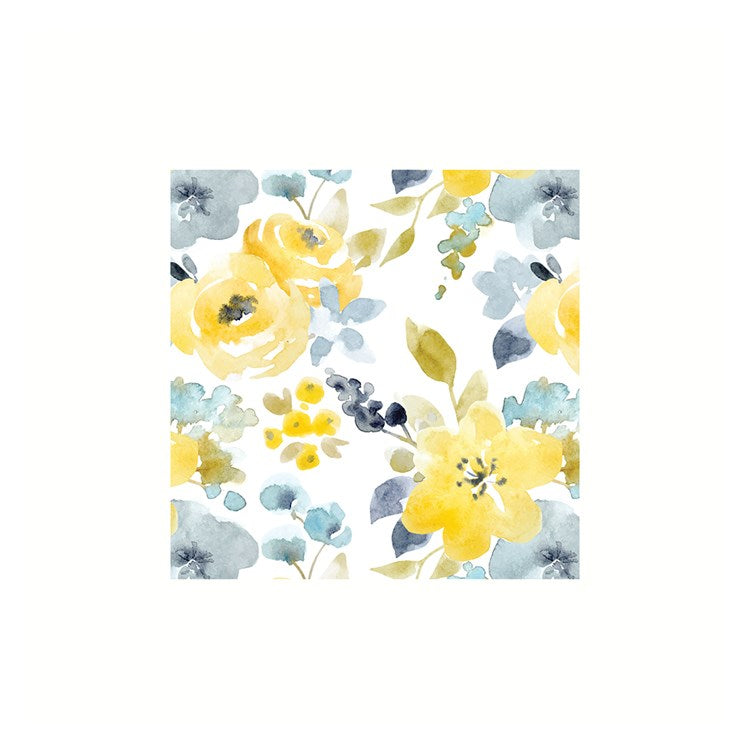 Blue Floral Cocktail Napkin