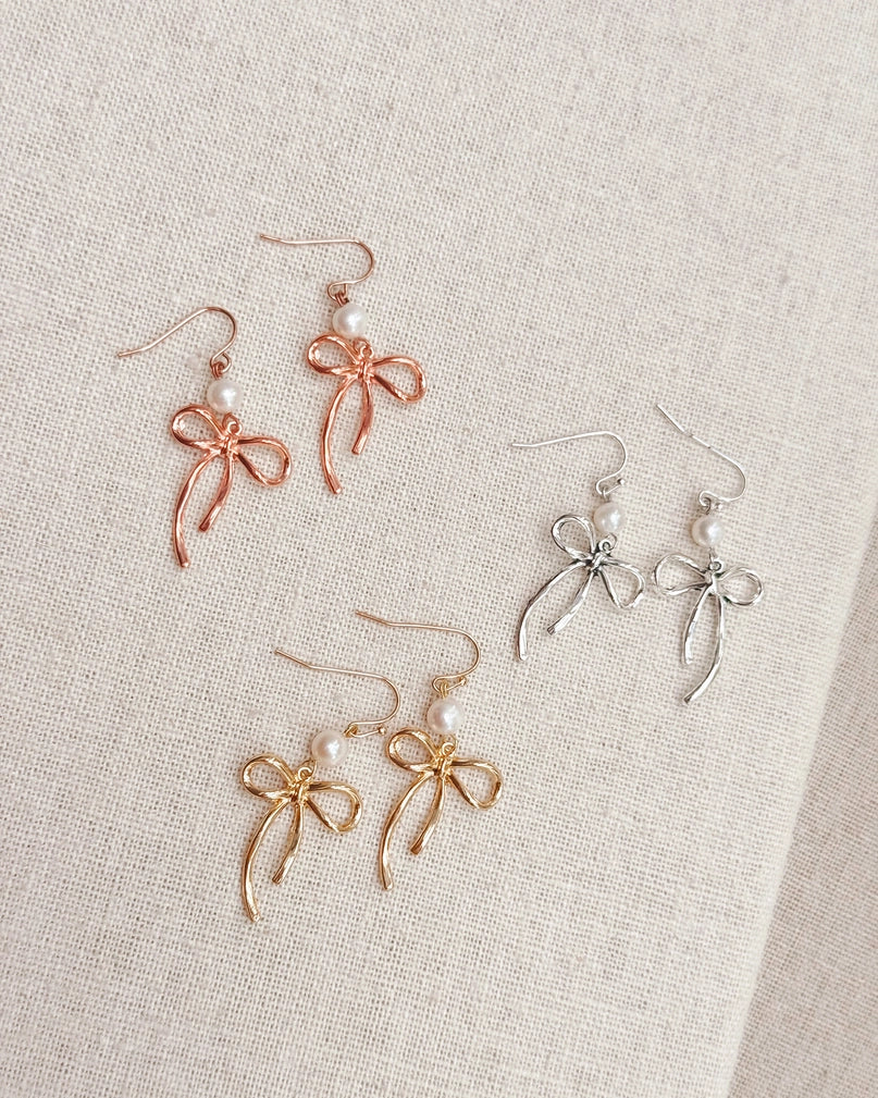 Bow Drop Earrings