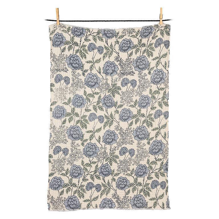 Blue Floral Tea Towel