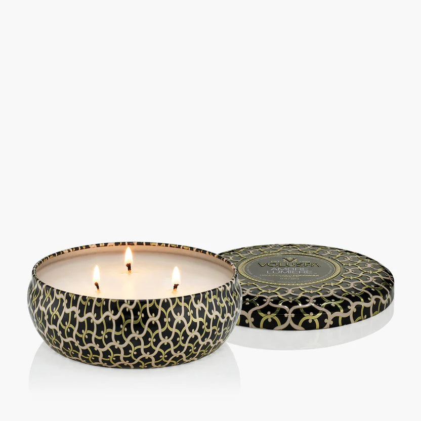 Ambre Lumiere 3 Wick Tin Candle