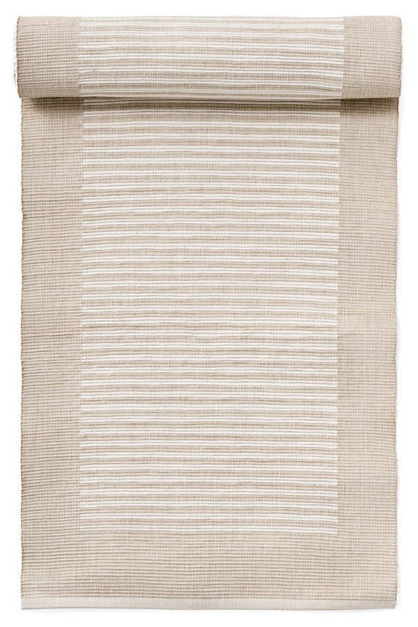 Striped Beige Table Runner