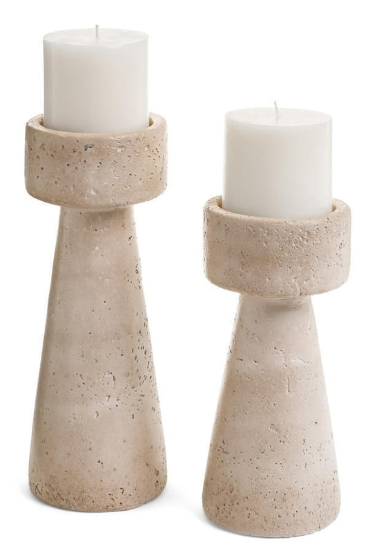 Travertine Candle Holder