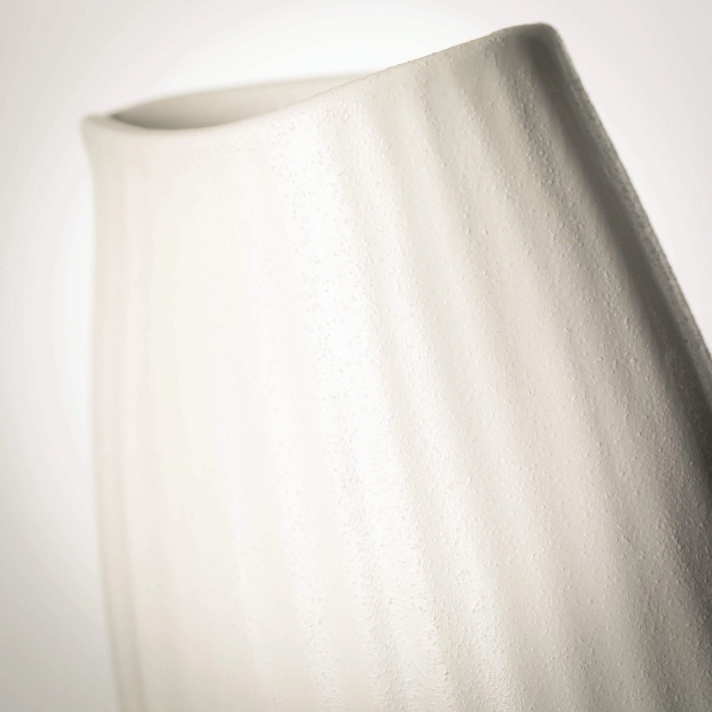 White Ribbed Vase