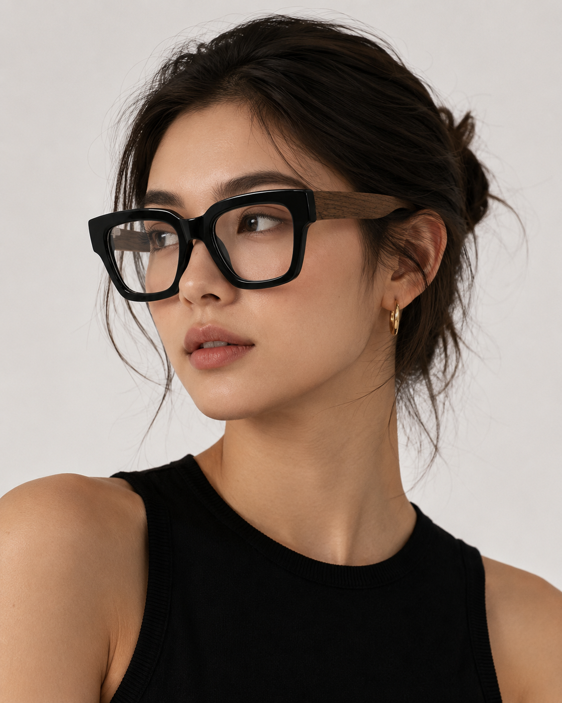 Square Black Rim Readers