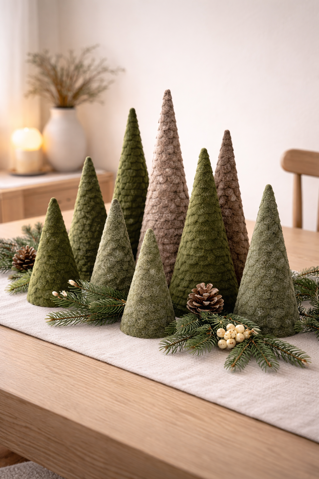 Scallop Glitter Felt Tree