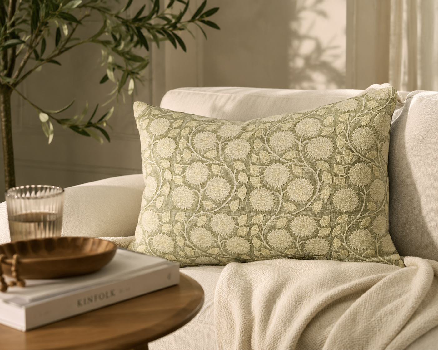 Marigold Block Print Pillow