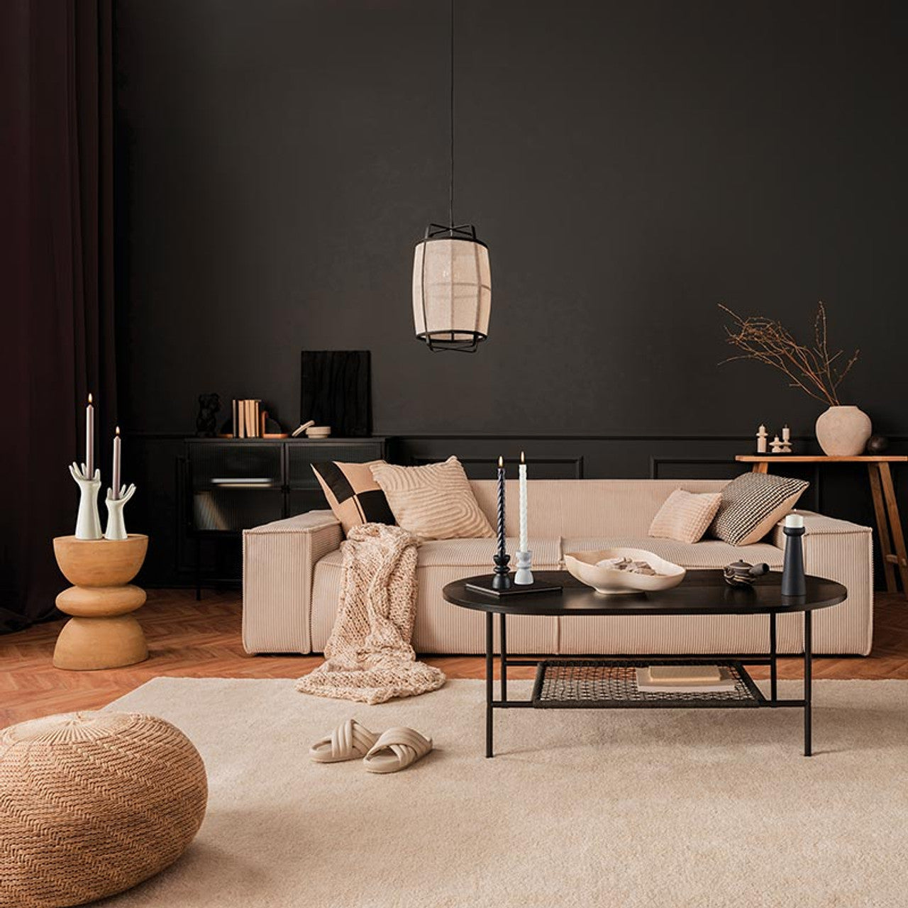 Black Candle Holder