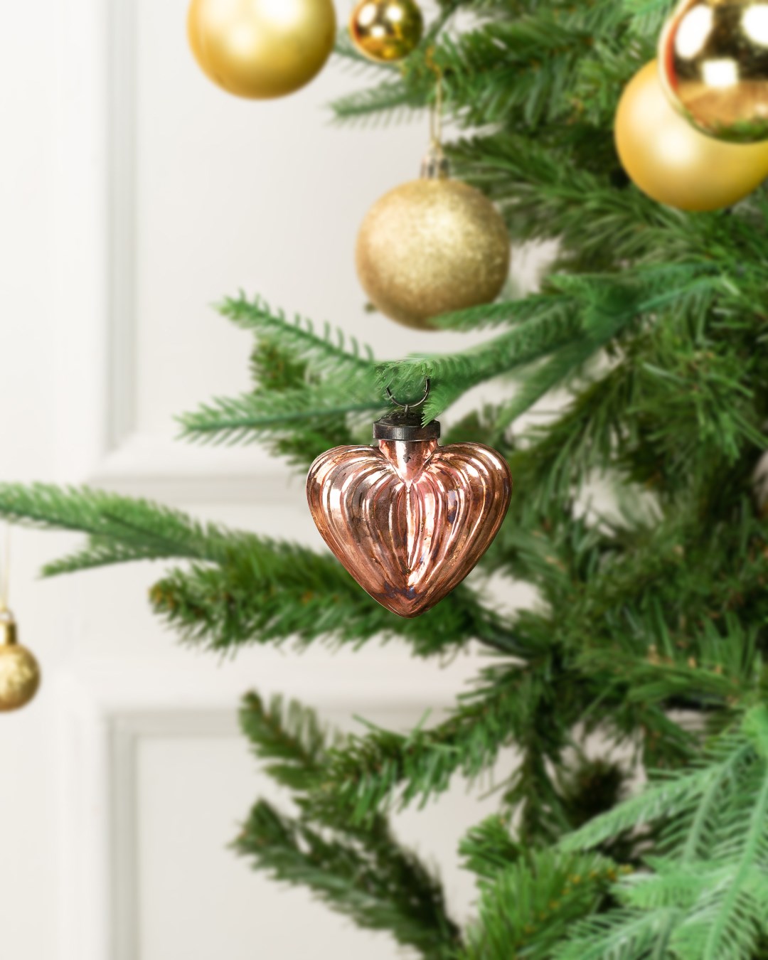 Pink Glass Heart Ornament