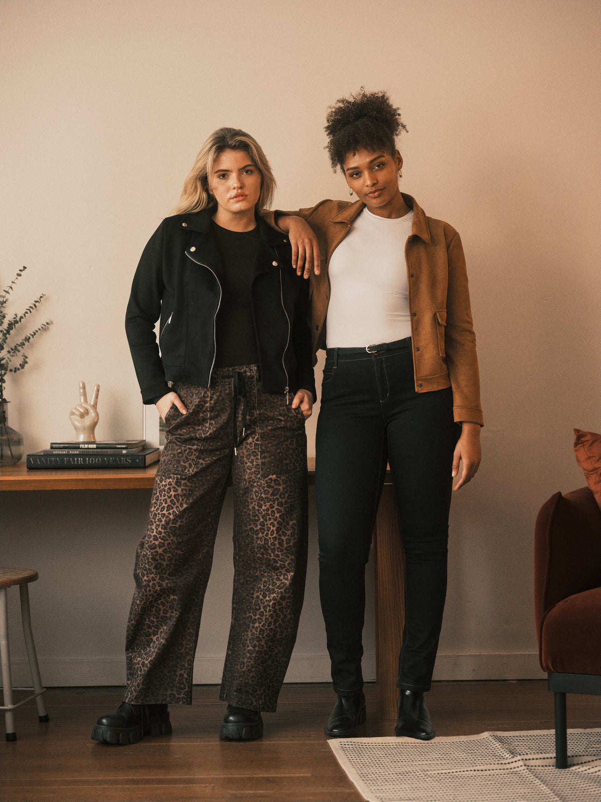 Leopard Denim Pant