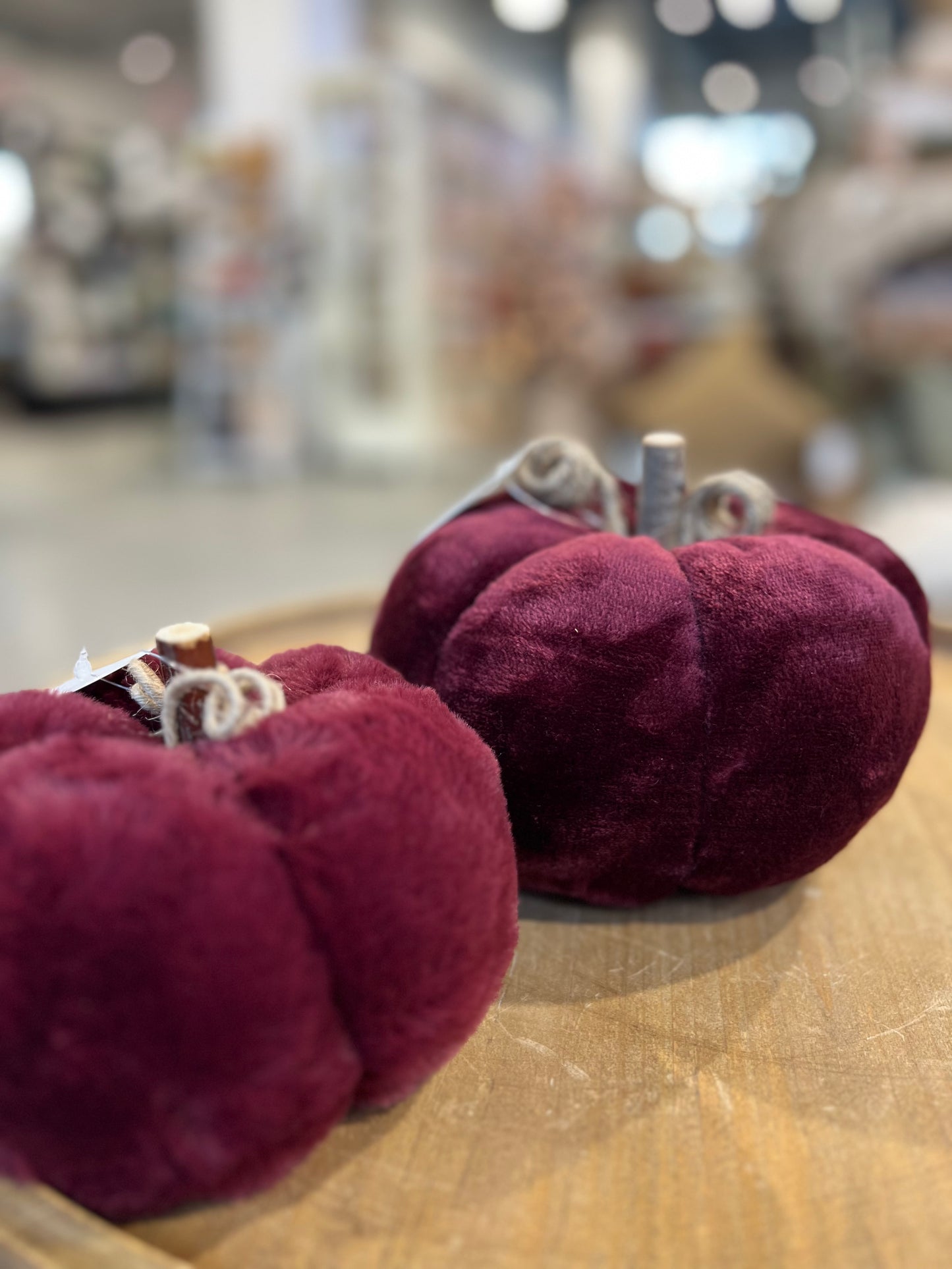 Plush Burgundy Pumpkin