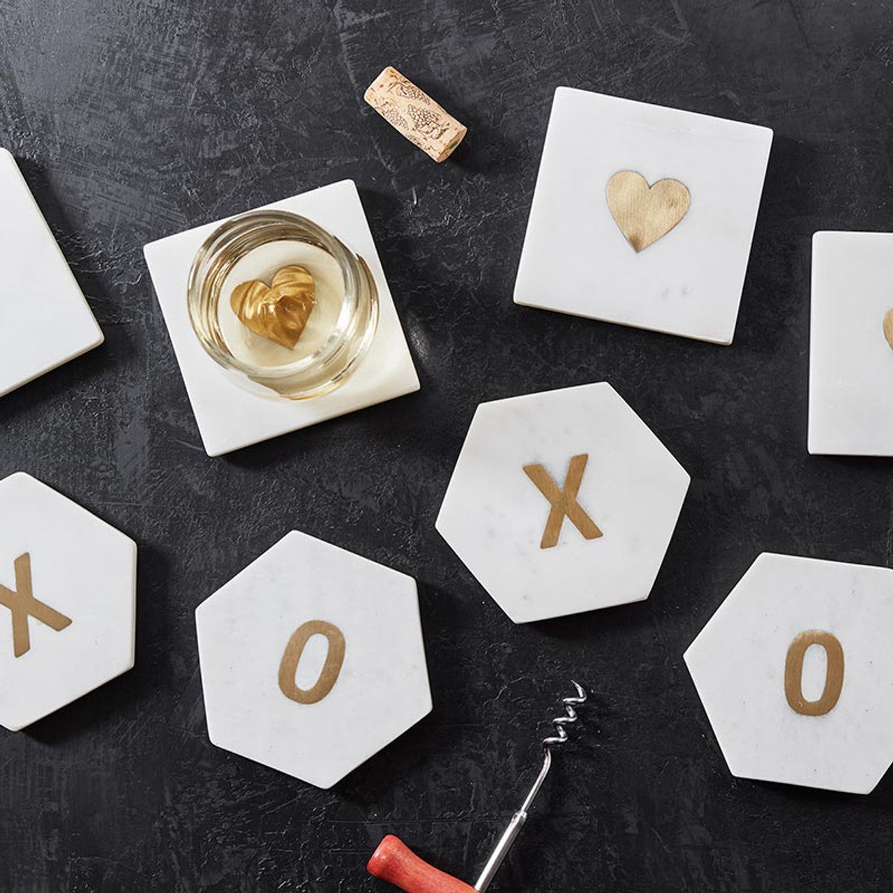 Marble Coaster w/Heart