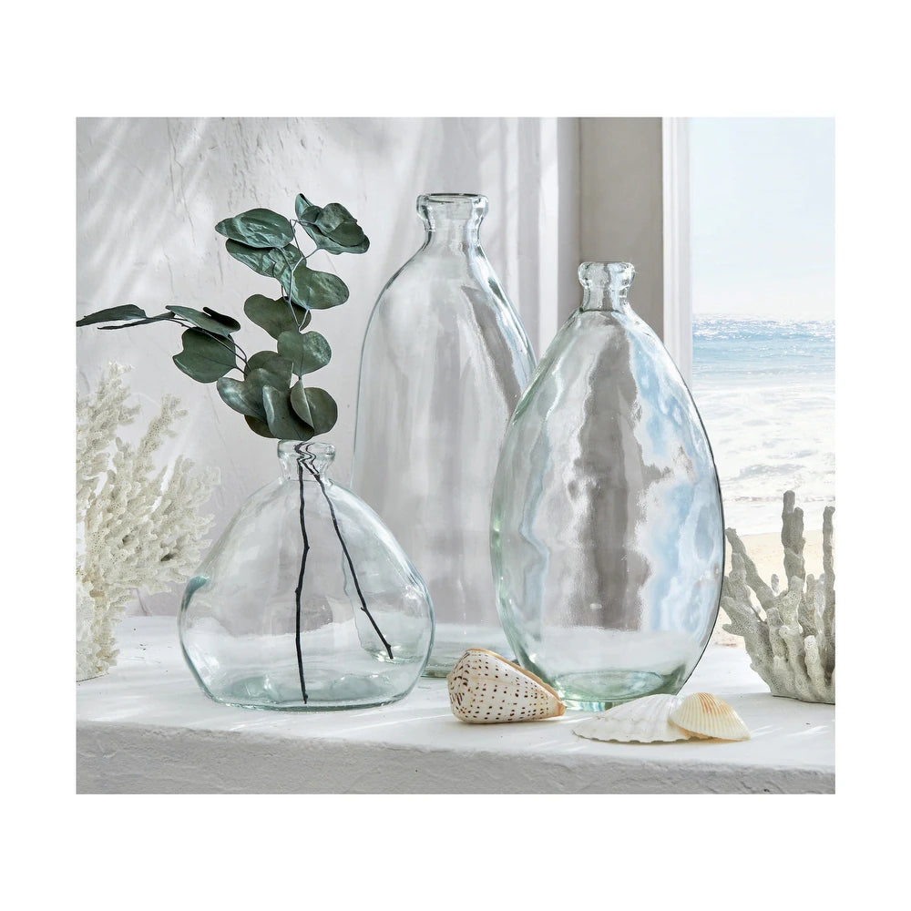 Pismo Recycled Clear Short Vase - 7"x6.7"