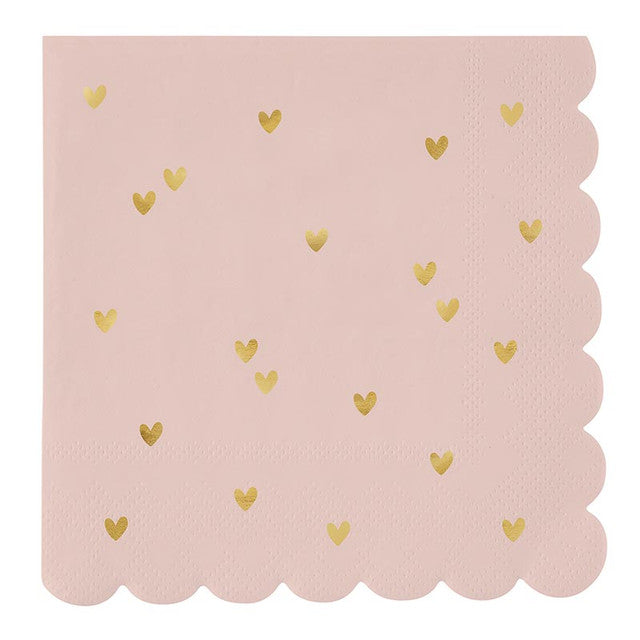 Gold Heart Napkin